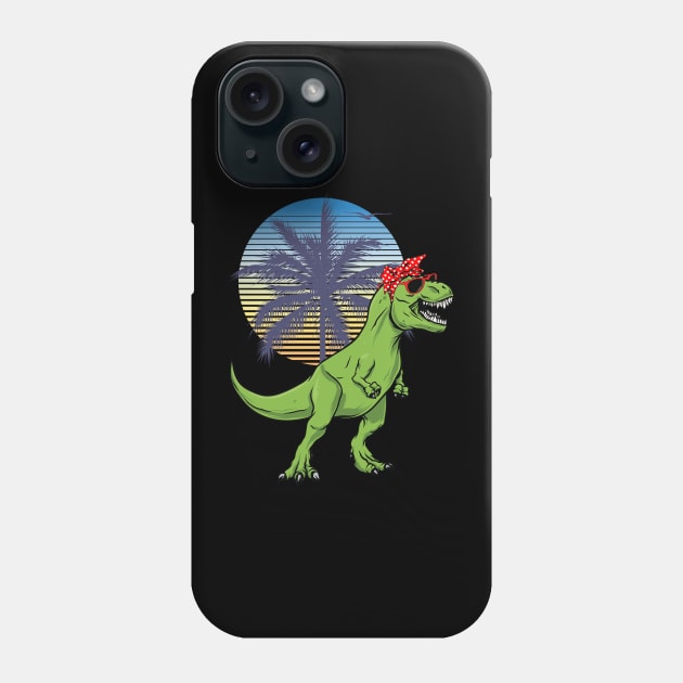 AuntieSaurus Dinosaur T rex Dino Mothers' Day Auntie Saurus Phone Case by Msafi