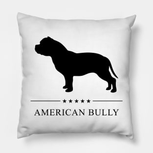 American Bully Black Silhouette Pillow