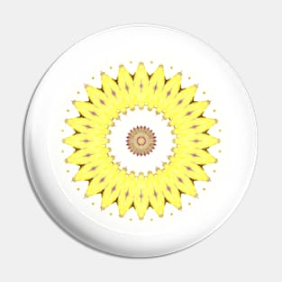 Yellow Gold Sun Kaleidoscope Pin