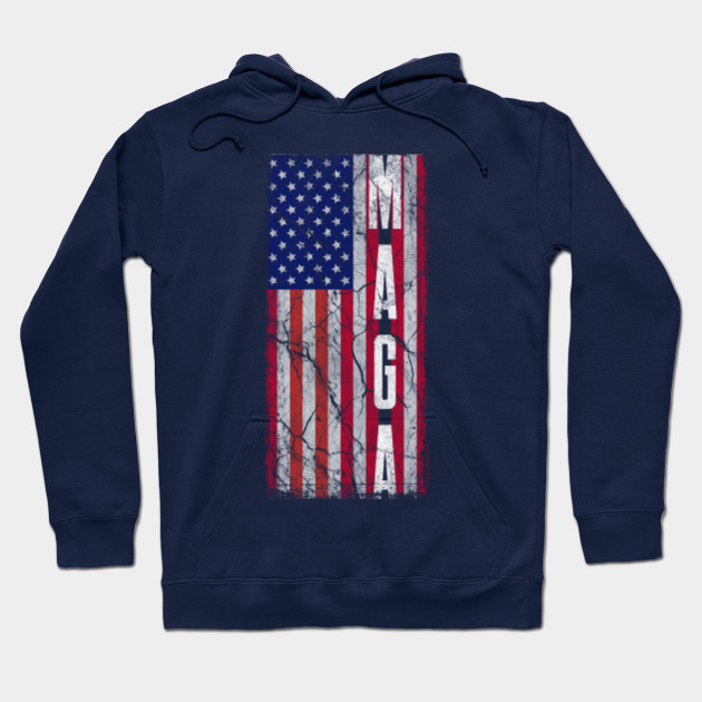 Vintage Grunge Maga American Flag Make America Great Again Maga American Flag Hoodie Teepublic