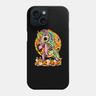 Unicorn Zombie Skeleton Dabbing Pumpkin Halloween Girls Women Phone Case