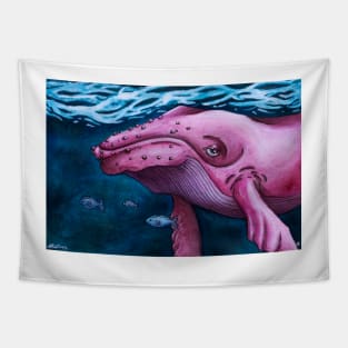 Pink Whale Tapestry