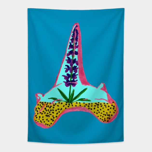 Shark Tooth Terrarium 4 Tapestry by RaLiz