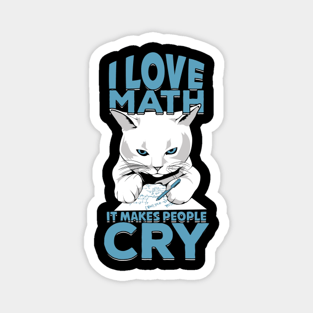 Funny Mathematics Cat Math Mathematician Gift Magnet by Dolde08