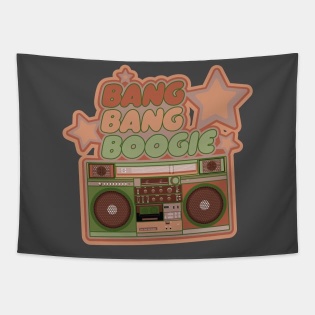 Bang Bang Boogie - Boombox - Ghettoblaster - Pop Art Design Tapestry by Boogosh