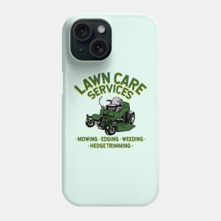 lawn care services zero turn mower Phone Case