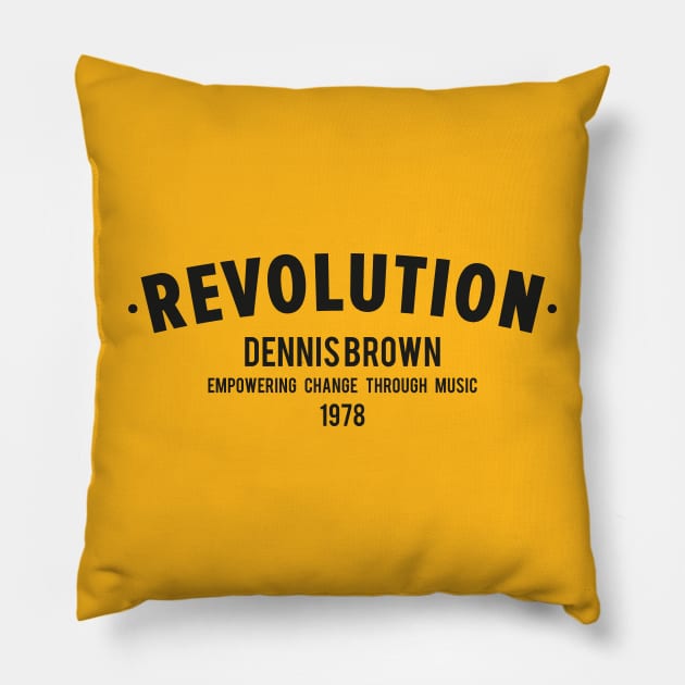 Revolution: Dennis Brown's Timeless Anthem Pillow by Boogosh