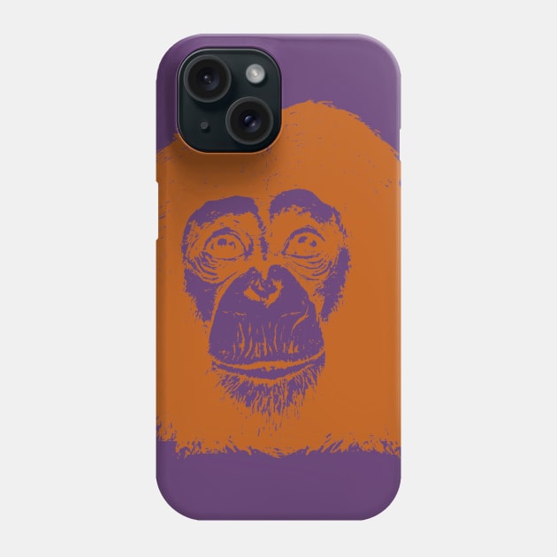 Orange Chimp face Phone Case by ToddPierce