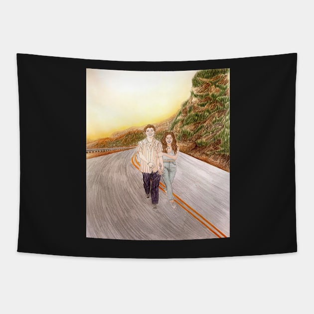 BLESSED ROAD Tapestry by kazartsy