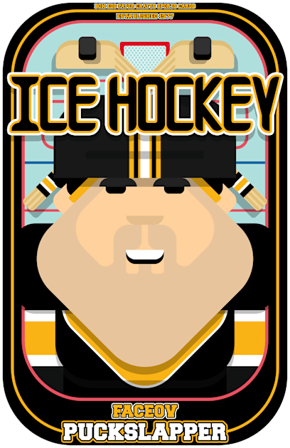 Ice Hockey Black and Yellow - Faceov Puckslapper - Victor version Kids T-Shirt by Boxedspapercrafts