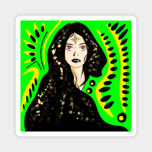 magical witch in trance mandala ecopop Magnet