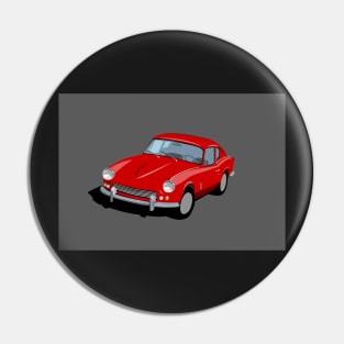 Triumph GT6 Mk1 Graphic Poster -Red Pin