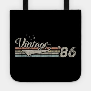 Vintage 1986 Design 34 Years Old 34th birthday for Men Women Tote