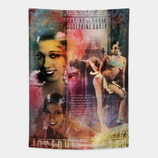 Collage Art Josephine Baker Tapestry