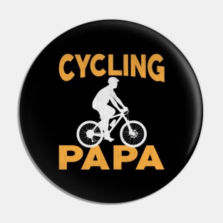 Cycling Papa Novelty Cycling Father Design Pin