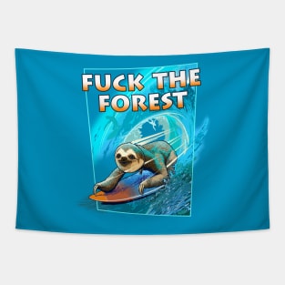 SURFING SLOTHS Tapestry