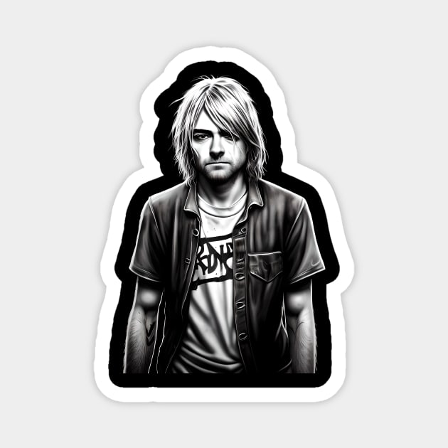 Kurt Cobain 03 Magnet by Jaymz Weiss Designz