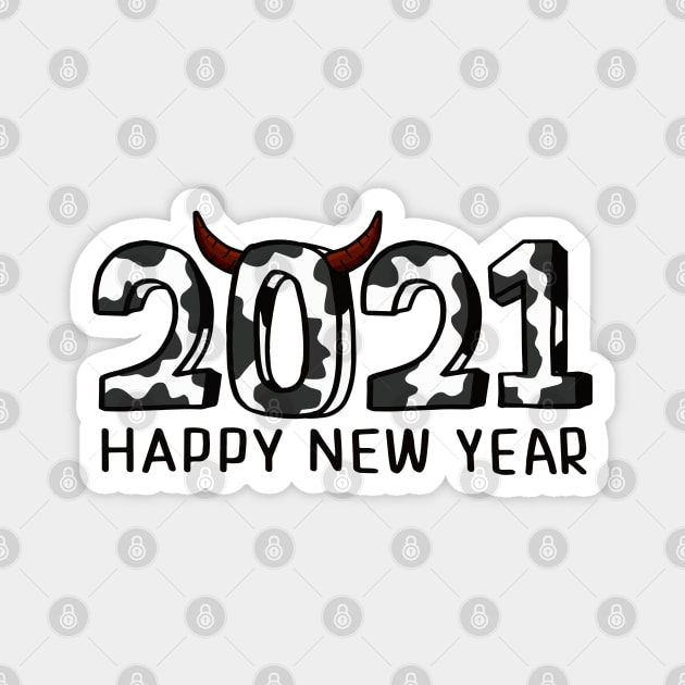 Happy New Year 2021 Magnet by Mako Design 