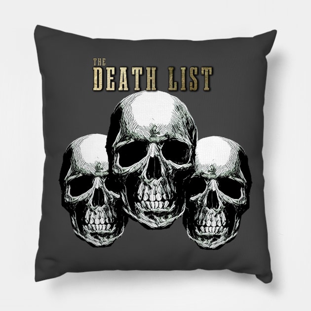 The Death List Pillow by Thomas R Clark