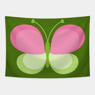 Pink and Green Butterfly Tapestry