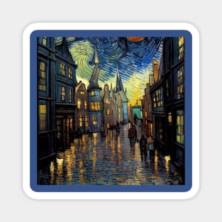 Starry Night in Diagon Alley Magnet
