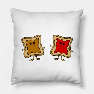 PEANUT Butter And Jam Sandwiches Pillow