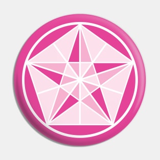 Pink Crystal Star Pin