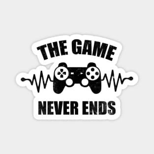 game never ends heartbeat controller gamer quote gaming Magnet