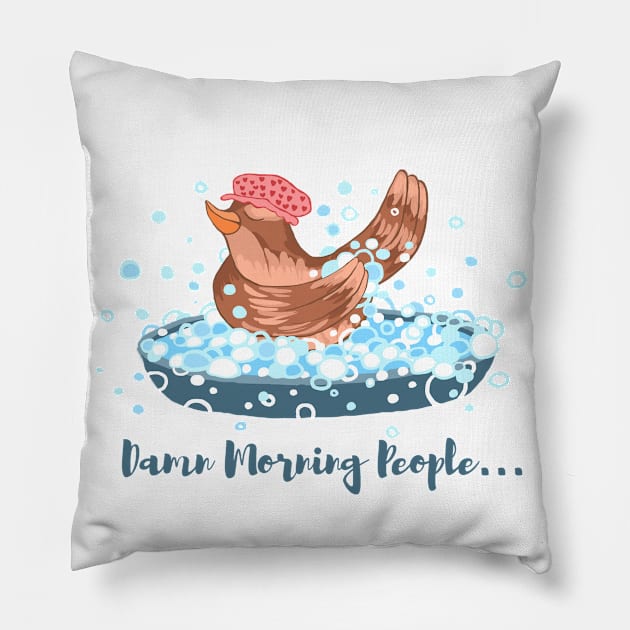 Damn Morning People... Pillow by grumblebeedesign