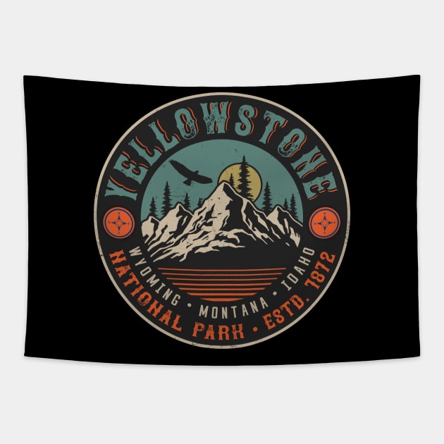 Yellowstone National Park Hiking Camping Tapestry by MarkusShirts