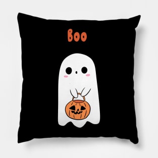 Cute little ghost boo am adorable halloween ghost Pillow