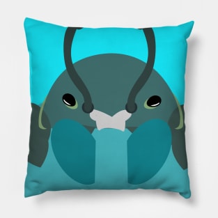 Little Crab Blue Pillow