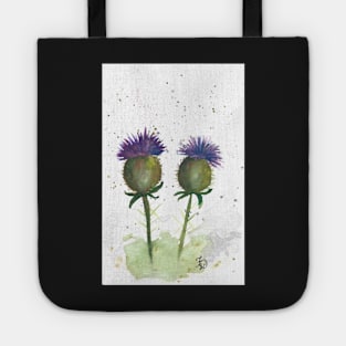 Thistles, purple and thorns Tote