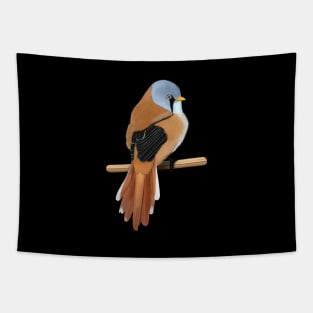 Bearded Reedling Bird Art Birdlover Birdwatcher Animal Tapestry