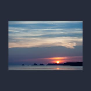 French Sunset Coastline Silhouette T-Shirt