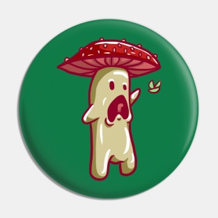 The Fear Cartoon Mushroom Character Pin