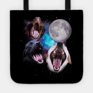 Three Labs Howl at the Moon Tote