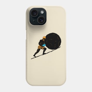 Sisyphus Scrolling Up That Hill (light tees) Phone Case