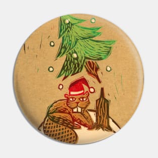 Holiday Beaver Pin