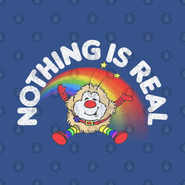 Disover Nothing Is Real // 80s Nihilist Faded Meme Lover - Existentialism - T-Shirt