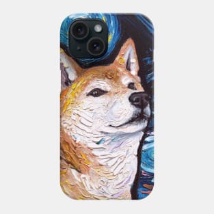 Shiba Inu Night 2 (Portrait) Phone Case