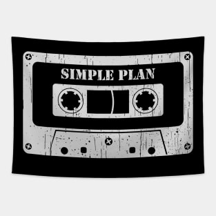 Simple Plan - Vintage Cassette White Tapestry