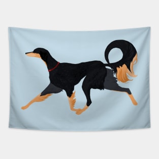 Saluki dog trotting Tapestry