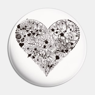 My Floral Black Heart | Passion Lovesick Girls Pin