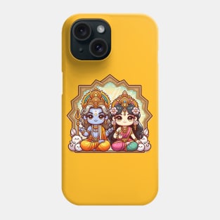 Brahma the Creator and his wife Saraswati Phone Case