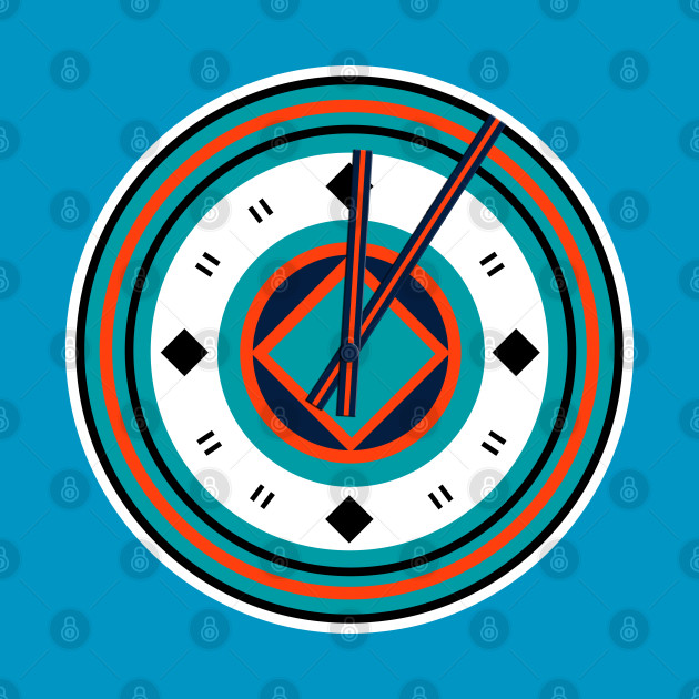 Teal Monster Clock v.2 by Fish & Cats Shop