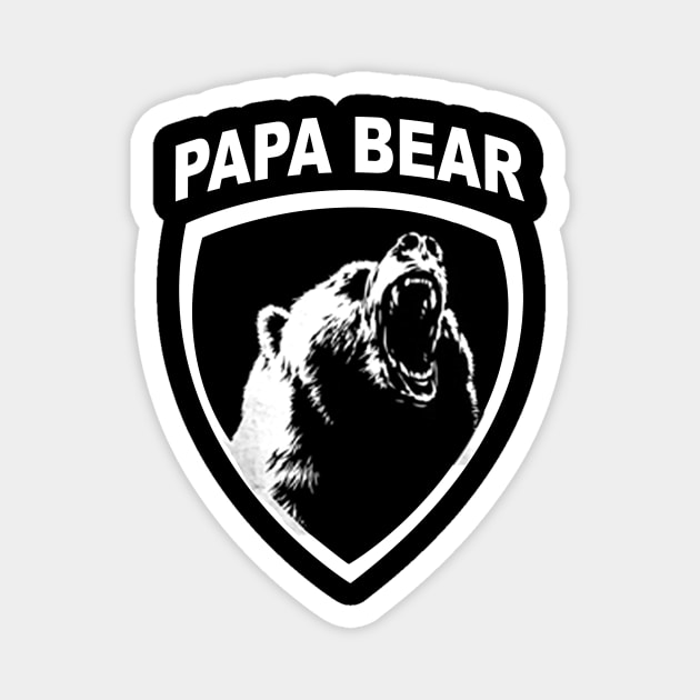 Papa Bear Fathers Day Gifts Magnet by gotravele store