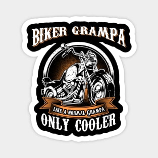 Only Cool Grampa Rides Motorcycles T Shirt Rider Gift Magnet