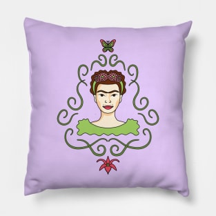 Adorable Cute Cartoon Frida Kahlo Pillow