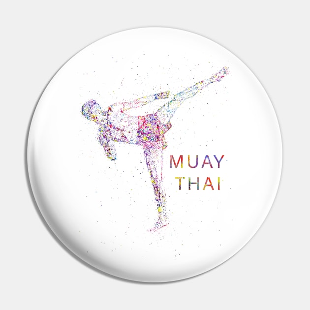 Man muay thai boxing Pin by RosaliArt